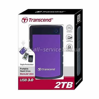  2TB Transcend Storejet 2.5" H3 USB 3.0 (TS2TSJ25H3P)