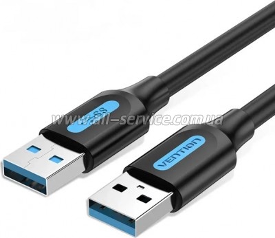 ���� ������ USB 3.0 AM/ AM 1.5m PVC black Vention (CONBG)
