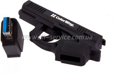 e ColorWay Pistol 32GB 3.0 Black (CW-USBPL32)