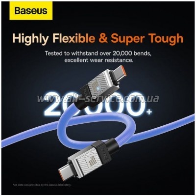 ���� ������ USB-C to USB-C 1.0m CoolPlay Fast Charging 100W blue Baseus (CAKW000203)