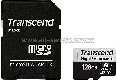   Transcend 128GB microSDXC class 10 UHS-I U3 A2 (TS128GUSD330S)