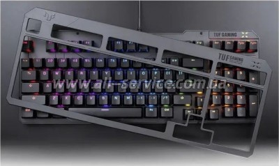 ���������� ASUS TUF Gaming K3 Gen II Opti-Mech RGB Red Switches USB UA Black (90MP0390-BKMA00)
