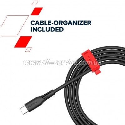 ���� ������ USB 2.0 AM to USB-C 1.2m 18W White Canyon (CNS-AC18SC12W)