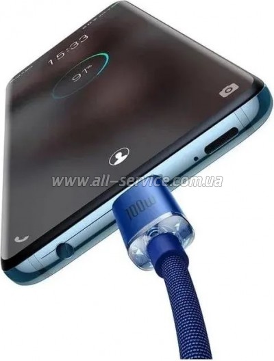 ���� ������ USB-C to USB-C 1.2m 100W blue Baseus (CAJY000603)