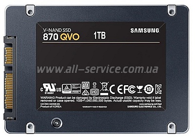 SSD  Samsung 870 QVO 1TB SATAIII 3D NAND QLC (MZ-77Q1T0BW)
