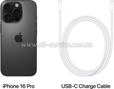  Apple iPhone 16 Pro 256GB Black Titanium (MYNH3)