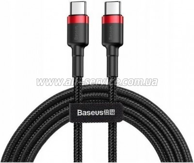 ���� ������ USB-C to USB-C 1.0m USB 3.1 3A red Baseus (CATKLF-G91)