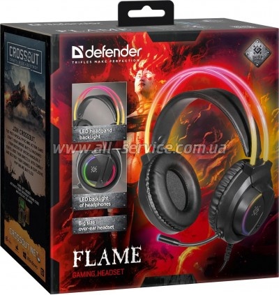 �������� Defender Flame RGB Black (64555)