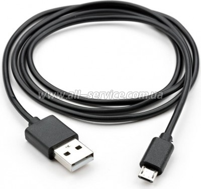 ���� ������ USB 2.0 AM to Micro 5P PVC 1m black Vinga (VCPDCM1BK)